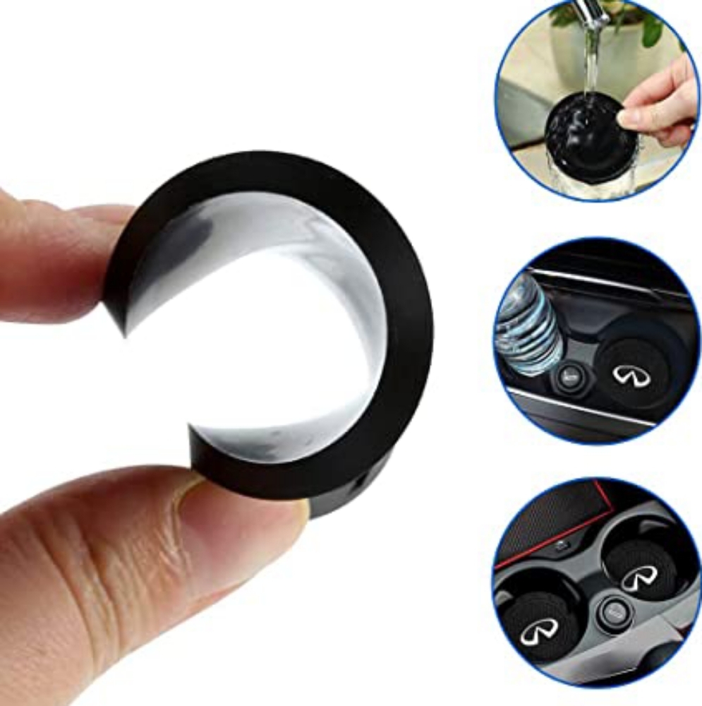 RHINESTONE Cup Holder Silicone 2pc Coasters Auto Var Truck SUV VansUniversal NWT - Picture 8 of 13